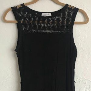 Calvin Klein crochet yoke sleeveless dress